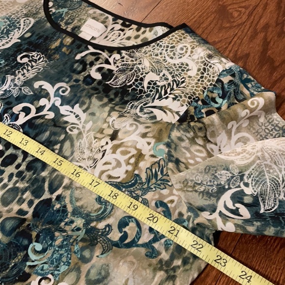 CHICO’S women’s long sleeve scoop neck tunic. Dressy casual, flowy, size XL - Picture 8 of 8